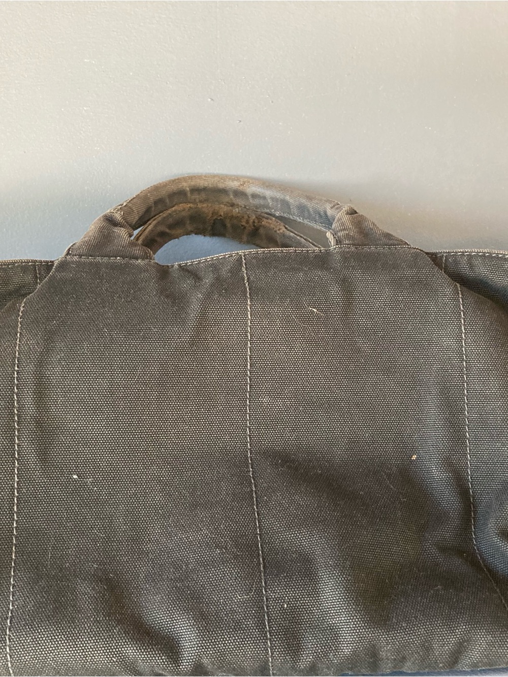 Authentic Prada Black Canvas Tote with Studs - Picture 5 of 9
